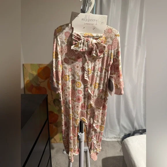 Milkberry Bamboo Floral Ruffle Set - Picture 3 of 4